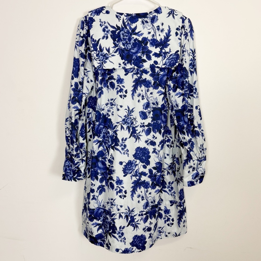 Tuckernuck Bella Dress Sapphire Bloom Womens XL Blue White Floral Neck Tie - Picture 3 of 16